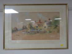 A Dudley Hughes watercolour, Hayling Island, in gilt frame.