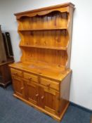 A pine triple door welsh dresser