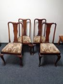 A set of four Queen Anne style dining chairs