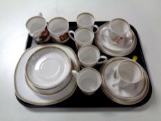 A tray of twenty-one piece Susie Cooper Nasturtium coffee service.
