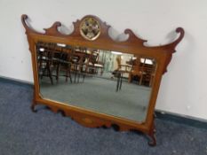 A 19th century Chippendale style overmantel mirror