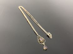 An antique amethyst necklace