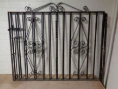 A pair of wrought iron gates
