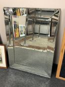 An all glass contemporary mirror,