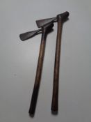 Two antique hand axes