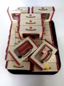 A tray containing 25 Oxford die cast delivery vehicles (boxed)