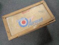 A pine and cardboard Player's Navy Cut crate bearing advertisement