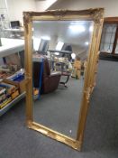 A Victorian style gilt framed bevel edged mirror