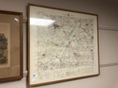 A mid 20th century map of Denmark