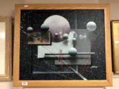 20th century school : Abstract study, oil on canvas, 60 x 50 cm,