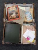 Two boxes containing a quantity of vintage sheet music