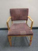 A 20th century continental oak armchair