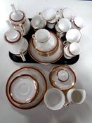 A tray containing a 45 piece Royal Grafton Majestic tea service