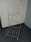 A 20th century wrought iron bike stand