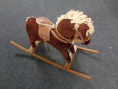 A soft toy rocking horse
