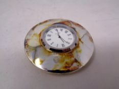 An Aquascutum of London desk clock,