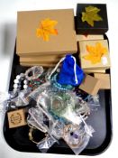 A tray containing a quantity of costume jewellery