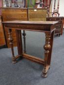 A 19th century mahogany mirrored cabinet back