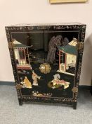 A pair of early twentieth century Japanese lacquered marriage cabinets, width 81.5 cm.