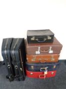 Five 20th century luggage cases