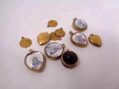 A small collection of pendants