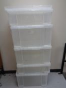 Five really useful plastic storage boxes with lids