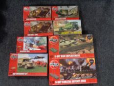 Eight boxed Airfix kits, military aircraft,