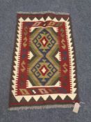 A Maimana kilim, 78cm by 53cm.