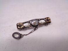 A vintage silver brooch
