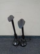 A pair of contemporary Unilux angle poise table lamps (continental wiring)