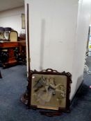 A Victorian tapestry pole screen (as found)