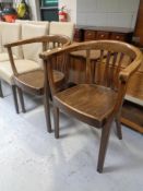 A pair of Bentwood armchairs