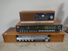 Three mid 20th century teak cased receivers by Blaupunkt,