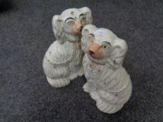 A pair of Staffordshire dogs