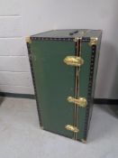 A metal bound trunk