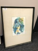 Continental school : Figures, watercolour,