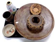 A tray of six pieces of 20th century Scandinavian pottery