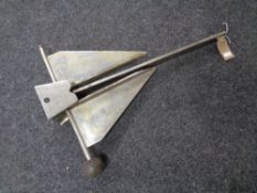 A chromed ship's anchor