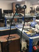 A pair of angle poised lamps