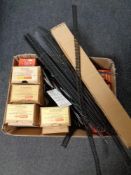 A box containing Tri-ang Railways power transformer, power control units, boxed,