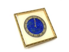 A Swiss 8 day desk timepiece CONDITION REPORT: In working order.