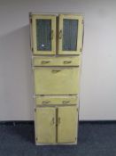 A mid 20th century painted kitchen cabinet