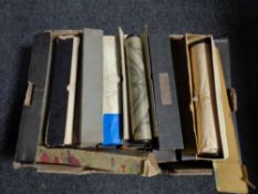 A box of pianola rolls