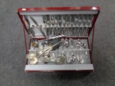 A canteen of Gourmet Collection plated cutlery together with further plated cutlery and tankard