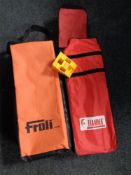 Two Froli and Fiamma sets of caravan wheel chocks
