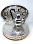 A Viner's galleried silver plated tray,