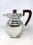 A silver hot water jug, Sheffield 1953, Atkin Brothers, 650g.