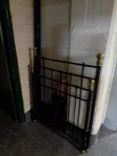 A 3' Victorian style black bed frame