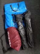 Two Higear stools with table and a two camping chairs