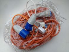 A caravan 12 volt extension lead with attachments